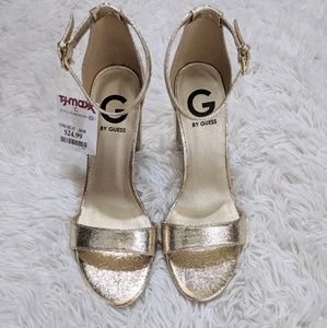 Gold Guess heels